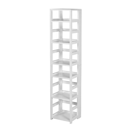 Regency Regency Flip Flop 67 in 6 Shelf High Folding, No Tools Assembly, Wood Bookcase- White FFSQ6712WH